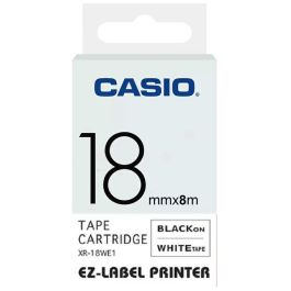 Ruban d'origine XR18WE1 Casio - noir, blanc