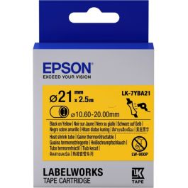 Gaines Thermorétractable d'origine C53S657904 / LK-7YBA21 Epson - noire, jaune