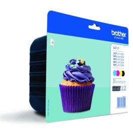 Cartouches d'origine LC123VALBPDR Brother - multipack 4 couleurs : noire, cyan, magenta, jaune