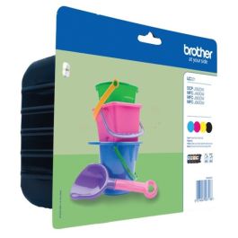 Cartouches d'origine LC221VALBP Brother - multipack 4 couleurs : noire, cyan, magenta, jaune