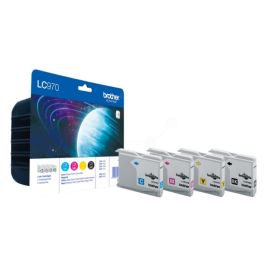 Cartouches d'origine LC970VALBPDR Brother - multipack 4 couleurs : noire, cyan, magenta, jaune