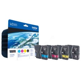 Cartouches d'origine LC985VALBPDR Brother - multipack 4 couleurs : noire, cyan, magenta, jaune
