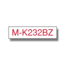 Ruban cassette d'origine MK232BZ Brother - rouge, blanc
