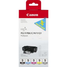 Cartouches d'origine 1034B013 / PGI-9 Canon - multipack 5 couleurs : noire, cyan, magenta, jaune, grise