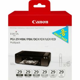 Cartouches d'origine 4868B018 / PGI-29 Canon - multipack 6 couleurs : noire, grise