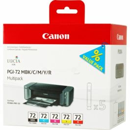 Cartouches d'origine 6402B009 / PGI-72 Canon - multipack 5 couleurs : noire, cyan, magenta, jaune, rouge