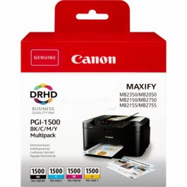Cartouches d'origine 9218B005 / PGI-1500 BKCMY Canon - multipack 4 couleurs : noire, cyan, magenta, jaune