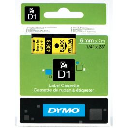 Ruban cassette d'origine 43618 / S0720790 Dymo - noir, jaune