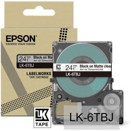 Ruban cassette d'origine C53S672067 / LK-6TBJ Epson - noir, transparent