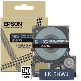Ruban cassette d'origine C53S672085 / LK-5HWJ Epson - bleu, blanc