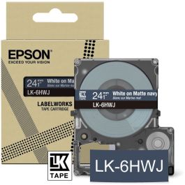 Ruban cassette d'origine C53S672086 / LK-6HWJ Epson - bleu, blanc