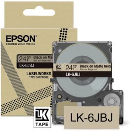 Ruban cassette d'origine C53S672092 / LK-6JBJ Epson - noir