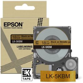 Ruban cassette d'origine C53S672093 / LK-5KBM Epson - noir, or