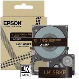 Ruban cassette d'origine C53S672095 / LK-5BKP Epson - noir, or