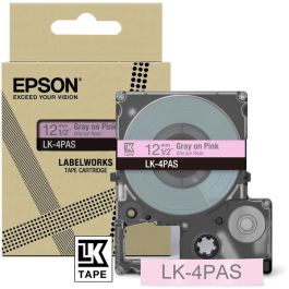 Ruban cassette d'origine C53S672103 / LK-4PAS Epson - gris, rose