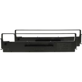 Ruban d'origine C13S015614 Epson - noir - pack de 2