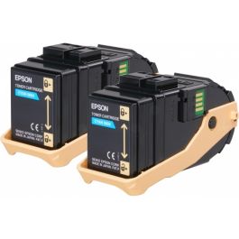 Toner d'origine C13S050608 / 0604 Epson - cyan - pack de 2