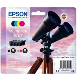 Cartouches d'origine C13T02V64010 / 502 Epson - multipack 4 couleurs : noire, cyan, magenta, jaune