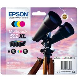 Cartouches d'origine C13T02W64010 / 502XL Epson - multipack 4 couleurs : noire, cyan, magenta, jaune