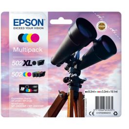 Cartouches d'origine C13T02W94010 / 502XL/502 Epson - multipack 4 couleurs : noire, cyan, magenta, jaune