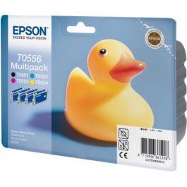 Cartouches d'origine C13T05564010 / T0556 Epson - multipack 4 couleurs : noire, cyan, magenta, jaune