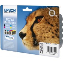 Cartouches d'origine C13T07154022 / T0715 Epson - multipack 4 couleurs : noire, cyan, magenta, jaune