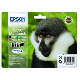 Cartouches d'origine C13T08954011 / T0895 Epson - multipack 4 couleurs : noire, cyan, magenta, jaune