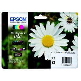 Cartouches d'origine C13T18164010 / 18XL Epson - multipack 4 couleurs : noire, cyan, magenta, jaune