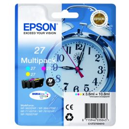 Cartouches d'origine C13T27054010 / 27 Epson - multipack 3 couleurs : cyan, magenta, jaune