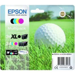Cartouches d'origine C13T34794010 / 34XL Epson - multipack 4 couleurs : noire, cyan, magenta, jaune
