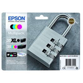 Cartouches d'origine C13T35994010 / 35XL/35 Epson - multipack 4 couleurs : noire, cyan, magenta, jaune