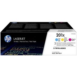 Toners d'origine CF253XM / 201X HP - multipack 3 couleurs : cyan, magenta, jaune