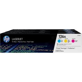 Consommable d'origine CF341A / 126A HP - multipack 3 couleurs : cyan, magenta, jaune