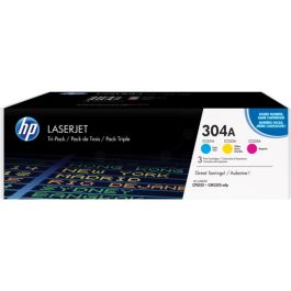 Toners d'origine CF372AM / 304A HP - multipack 3 couleurs : cyan, magenta, jaune