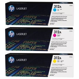 Toners d'origine CF440AM / 312A HP - multipack 3 couleurs : cyan, magenta, jaune