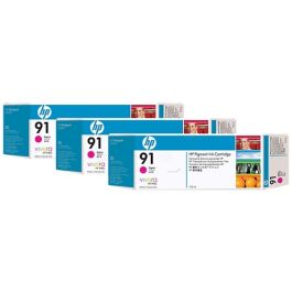 Cartouche d'origine C9484A / 91 HP - magenta - pack de 3