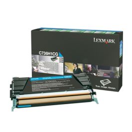 Toner d'origine C736H1CG Lexmark - cyan