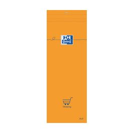 Oxford Bloc-notes, 74 x 210 mm, quadrillé,80 feuilles,orange