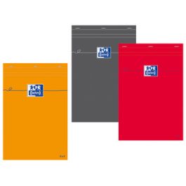 Oxford Bloc-notes, A4, quadrillé, 80 feuilles, gris