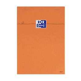 Oxford Bloc-notes, A4, quadrillé, 80 feuilles, orange