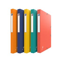 Oxford Boîte de classement Bicolor Recyc+, A4, assorti x12
