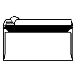 Oxford Enveloppes Velin, DL, blanches, sans fenêtre