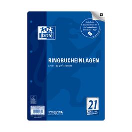 Oxford Feuillets pour classeur, A4, quadrillé, 100 feuilles