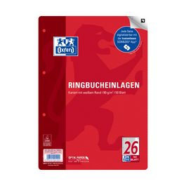 Oxford Feuillets pour classeur, A4, quadrillé, 100 feuilles