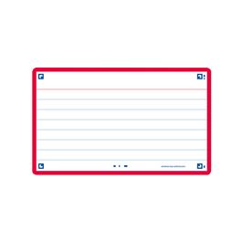 Oxford Fiches "Flash 2.0", 75 x 125 mm, uni, rouge
