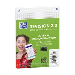 Oxford Fiches bristol REVISION 2.0, A6, blanc