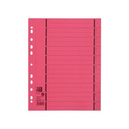 Oxford Intercalaire avec perforation, A4 extra large, rouge