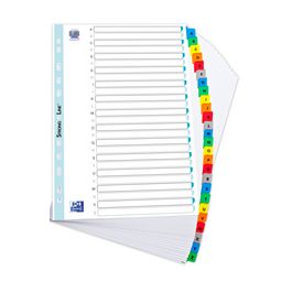 Oxford Intercalaires en carte renforcée, A-Z, 26 touches