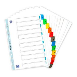 Oxford Intercalaires numériques, A4, 12 touches