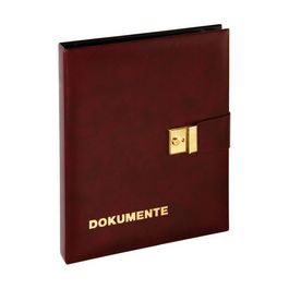PAGNA Dokumentenmappe, Kunstleder, DIN A4, weinrot
